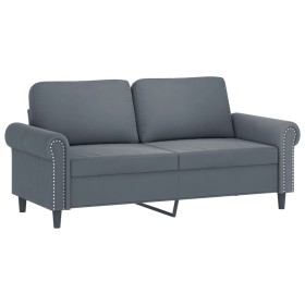 vidaXL 2-Sitzer-Sofa Dunkelgrau 140 cm Samt