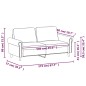 vidaXL 2-Sitzer-Sofa Dunkelgrau 140 cm Samt vidaXL 2-Sitzer-Sofa Dunkelgrau 140 cm Samt