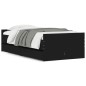 vidaXL Bett mit Schubladen Schwarz 75x190 cm vidaXL Bett mit Schubladen Schwarz 75x190 cm