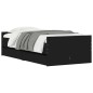 vidaXL Bett mit Schubladen Schwarz 75x190 cm vidaXL Bett mit Schubladen Schwarz 75x190 cm