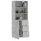 Highboard Betongrau 69,5x34x180 cm Holzwerkstoff Highboard Betongrau 69,5x34x180 cm Holzwerkstoff