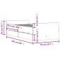 vidaXL Bett mit Schubladen Schwarz 75x190 cm vidaXL Bett mit Schubladen Schwarz 75x190 cm