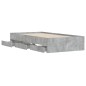 vidaXL Bettgestell mit Schubladen Betongrau 90x190 cm Holzwerkstoff vidaXL Bettgestell mit Schubladen Betongrau 90x190 cm Holzwerkstoff