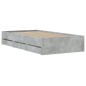 vidaXL Bettgestell mit Schubladen Betongrau 90x190 cm Holzwerkstoff vidaXL Bettgestell mit Schubladen Betongrau 90x190 cm Holzwerkstoff