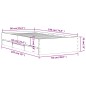 vidaXL Bettgestell mit Schubladen Grau Sonoma 90x190 cm Holzwerkstoff vidaXL Bettgestell mit Schubladen Grau Sonoma 90x190 cm Holzwerkstoff