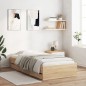 vidaXL Bettgestell mit Schubladen Sonoma-Eiche 75x190 cm Holzwerkstoff vidaXL Bettgestell mit Schubladen Sonoma-Eiche 75x190 cm Holzwerkstoff