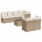 vidaXL 8-tlg. Garten-Sofagarnitur mit Kissen Beige Poly Rattan vidaXL 8-tlg. Garten-Sofagarnitur mit Kissen Beige Poly Rattan