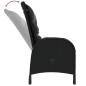 3-tlg. Garten-Bistro-Set Poly Rattan und Akazienholz Schwarz 3-tlg. Garten-Bistro-Set Poly Rattan und Akazienholz Schwarz