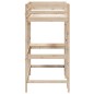 vidaXL Hochbett mit Schreibtisch 75x190 cm Massivholz Kiefer vidaXL Hochbett mit Schreibtisch 75x190 cm Massivholz Kiefer