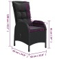 3-tlg. Garten-Bistro-Set Poly Rattan und Akazienholz Schwarz 3-tlg. Garten-Bistro-Set Poly Rattan und Akazienholz Schwarz
