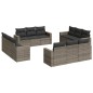 vidaXL 12-tlg. Garten-Sofagarnitur mit Kissen Grau Poly Rattan vidaXL 12-tlg. Garten-Sofagarnitur mit Kissen Grau Poly Rattan