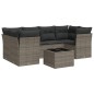 vidaXL 7-tlg. Garten-Sofagarnitur mit Kissen Grau Poly Rattan vidaXL 7-tlg. Garten-Sofagarnitur mit Kissen Grau Poly Rattan