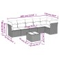vidaXL 7-tlg. Garten-Sofagarnitur mit Kissen Grau Poly Rattan vidaXL 7-tlg. Garten-Sofagarnitur mit Kissen Grau Poly Rattan