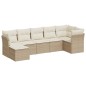 vidaXL 7-tlg. Garten-Sofagarnitur mit Kissen Beige Poly Rattan vidaXL 7-tlg. Garten-Sofagarnitur mit Kissen Beige Poly Rattan