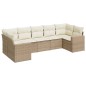 vidaXL 7-tlg. Garten-Sofagarnitur mit Kissen Beige Poly Rattan vidaXL 7-tlg. Garten-Sofagarnitur mit Kissen Beige Poly Rattan