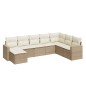 vidaXL 8-tlg. Garten-Sofagarnitur mit Kissen Beige Poly Rattan vidaXL 8-tlg. Garten-Sofagarnitur mit Kissen Beige Poly Rattan