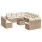 vidaXL 12-tlg. Garten-Sofagarnitur mit Kissen Beige Poly Rattan vidaXL 12-tlg. Garten-Sofagarnitur mit Kissen Beige Poly Rattan