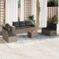 vidaXL 8-tlg. Garten-Sofagarnitur mit Kissen Grau Poly Rattan vidaXL 8-tlg. Garten-Sofagarnitur mit Kissen Grau Poly Rattan