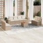 vidaXL 9-tlg. Garten-Sofagarnitur mit Kissen Beige Poly Rattan vidaXL 9-tlg. Garten-Sofagarnitur mit Kissen Beige Poly Rattan