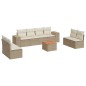 vidaXL 9-tlg. Garten-Sofagarnitur mit Kissen Beige Poly Rattan vidaXL 9-tlg. Garten-Sofagarnitur mit Kissen Beige Poly Rattan