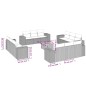 vidaXL 13-tlg. Garten-Sofagarnitur mit Kissen Grau Poly Rattan vidaXL 13-tlg. Garten-Sofagarnitur mit Kissen Grau Poly Rattan