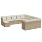 vidaXL 12-tlg. Garten-Sofagarnitur mit Kissen Beige Poly Rattan vidaXL 12-tlg. Garten-Sofagarnitur mit Kissen Beige Poly Rattan