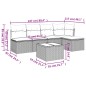 vidaXL 6-tlg. Garten-Sofagarnitur mit Kissen Grau Poly Rattan vidaXL 6-tlg. Garten-Sofagarnitur mit Kissen Grau Poly Rattan