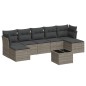 vidaXL 8-tlg. Garten-Sofagarnitur mit Kissen Grau Poly Rattan vidaXL 8-tlg. Garten-Sofagarnitur mit Kissen Grau Poly Rattan