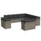 vidaXL 13-tlg. Garten-Sofagarnitur mit Kissen Grau Poly Rattan vidaXL 13-tlg. Garten-Sofagarnitur mit Kissen Grau Poly Rattan