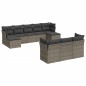 vidaXL 10-tlg. Garten-Sofagarnitur mit Kissen Grau Poly Rattan vidaXL 10-tlg. Garten-Sofagarnitur mit Kissen Grau Poly Rattan