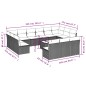 vidaXL 14-tlg. Garten-Sofagarnitur mit Kissen Grau Poly Rattan vidaXL 14-tlg. Garten-Sofagarnitur mit Kissen Grau Poly Rattan