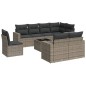 vidaXL 9-tlg. Garten-Sofagarnitur mit Kissen Grau Poly Rattan vidaXL 9-tlg. Garten-Sofagarnitur mit Kissen Grau Poly Rattan