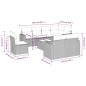 vidaXL 9-tlg. Garten-Sofagarnitur mit Kissen Grau Poly Rattan vidaXL 9-tlg. Garten-Sofagarnitur mit Kissen Grau Poly Rattan