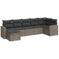 vidaXL 7-tlg. Garten-Sofagarnitur mit Kissen Grau Poly Rattan vidaXL 7-tlg. Garten-Sofagarnitur mit Kissen Grau Poly Rattan