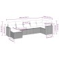 vidaXL 7-tlg. Garten-Sofagarnitur mit Kissen Grau Poly Rattan vidaXL 7-tlg. Garten-Sofagarnitur mit Kissen Grau Poly Rattan