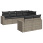 vidaXL 7-tlg. Garten-Sofagarnitur mit Kissen Grau Poly Rattan vidaXL 7-tlg. Garten-Sofagarnitur mit Kissen Grau Poly Rattan