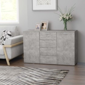 vidaXL Sideboard Betongrau 120x35,5x75 cm Holzwerkstoff