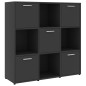 vidaXL Bücherregal Grau 90x30x90 cm Holzwerkstoff vidaXL Bücherregal Grau 90x30x90 cm Holzwerkstoff