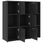 vidaXL Bücherregal Grau 90x30x90 cm Holzwerkstoff vidaXL Bücherregal Grau 90x30x90 cm Holzwerkstoff