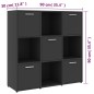 vidaXL Bücherregal Grau 90x30x90 cm Holzwerkstoff vidaXL Bücherregal Grau 90x30x90 cm Holzwerkstoff