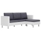 vidaXL 3-Sitzer-Sofa mit Kissen Weiß Kunstleder vidaXL 3-Sitzer-Sofa mit Kissen Weiß Kunstleder