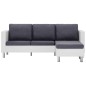 vidaXL 3-Sitzer-Sofa mit Kissen Weiß Kunstleder vidaXL 3-Sitzer-Sofa mit Kissen Weiß Kunstleder