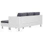 vidaXL 3-Sitzer-Sofa mit Kissen Weiß Kunstleder vidaXL 3-Sitzer-Sofa mit Kissen Weiß Kunstleder