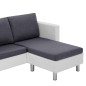 vidaXL 3-Sitzer-Sofa mit Kissen Weiß Kunstleder vidaXL 3-Sitzer-Sofa mit Kissen Weiß Kunstleder