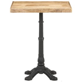 vidaXL Bistrotisch 60x60x77 cm Raues Mangoholz 