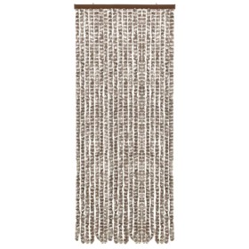 vidaXL Insektenschutz-Vorhang Taupe und Weiß 56x185 cm Chenille