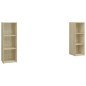 vidaXL TV-Schränke 2 Stk. Sonoma-Eiche 107x35x37 cm Holzwerkstoff vidaXL TV-Schränke 2 Stk. Sonoma-Eiche 107x35x37 cm Holzwerkstoff