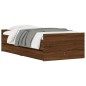 vidaXL Bett mit Schubladen Braun Eiche-Optik 75x190 cm vidaXL Bett mit Schubladen Braun Eiche-Optik 75x190 cm