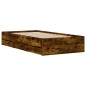 vidaXL Bettgestell mit Schubladen Räuchereiche 90x190 cm Holzwerkstoff vidaXL Bettgestell mit Schubladen Räuchereiche 90x190 cm Holzwerkstoff