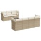 vidaXL 8-tlg. Garten-Sofagarnitur mit Kissen Beige Poly Rattan vidaXL 8-tlg. Garten-Sofagarnitur mit Kissen Beige Poly Rattan
